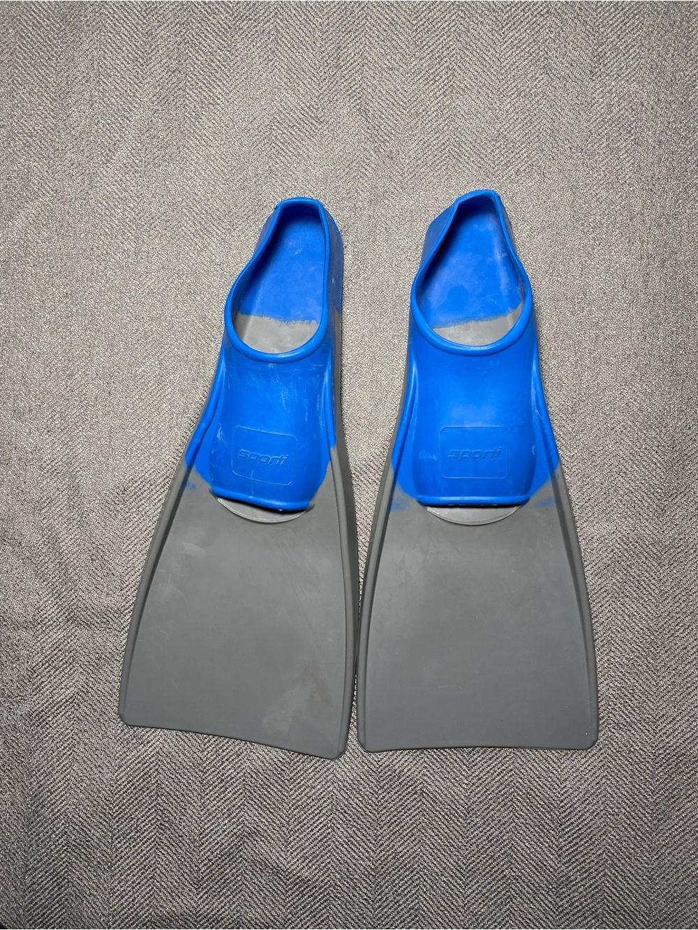 Sporti Floating Swim Fins Blue/Grey Size Men 7-8 Women 8-9
